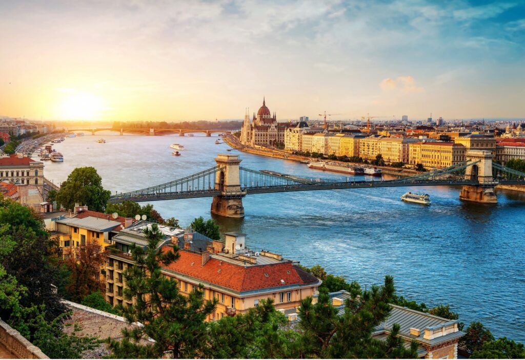 Scene of the River Danube
