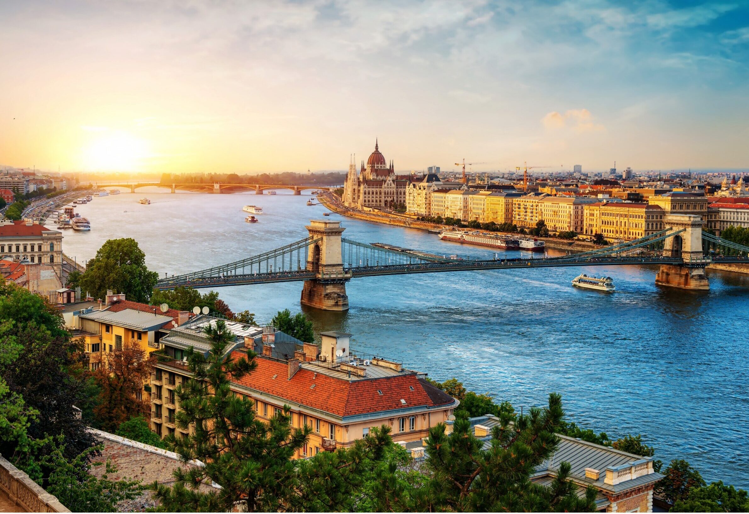 Scene of the River Danube